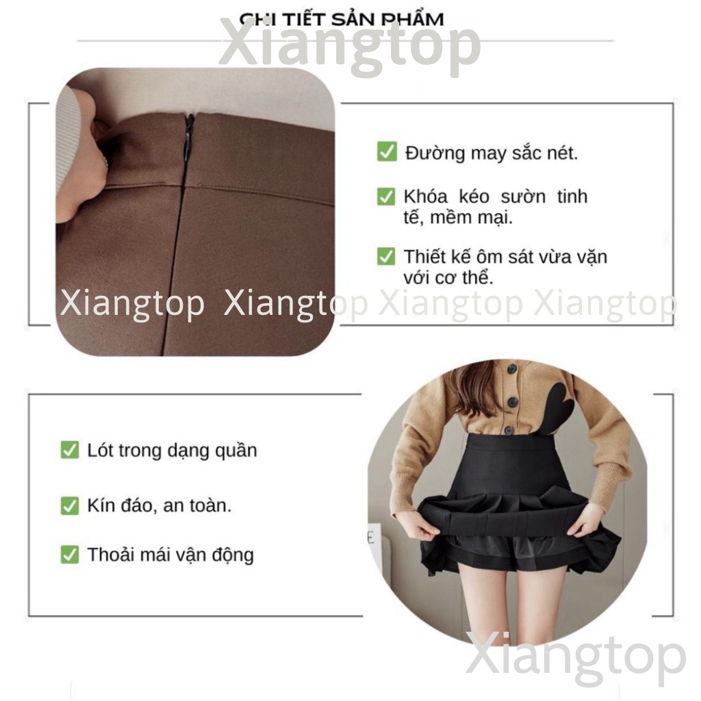 Chân váy tennis xếp ly dáng mới chữ A lưng cao che hông bigsize phong cách ullzzang (có XS, XL inbox riêng shop) ka