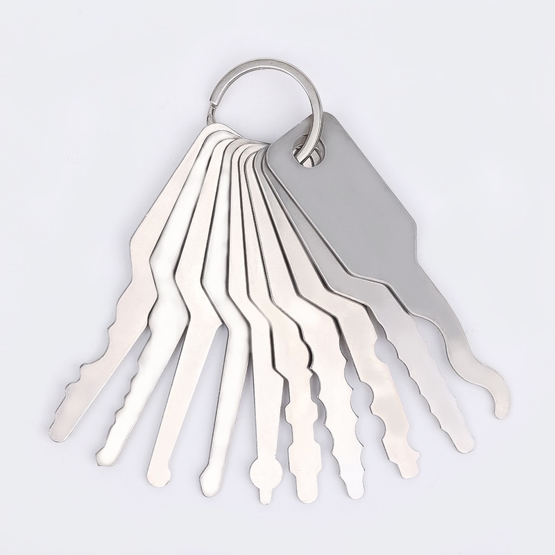 Set 10 Chìa Khóa Xe Hơi Embryo / Bạc Bằng Thép Không Gỉ Chất Lượng Cao