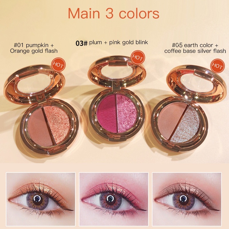 [Hàng mới về] Bảng phấn mắt hai tông màu sắc trẻ trung xinh xắn