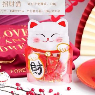 Túi zip mèo thần tài