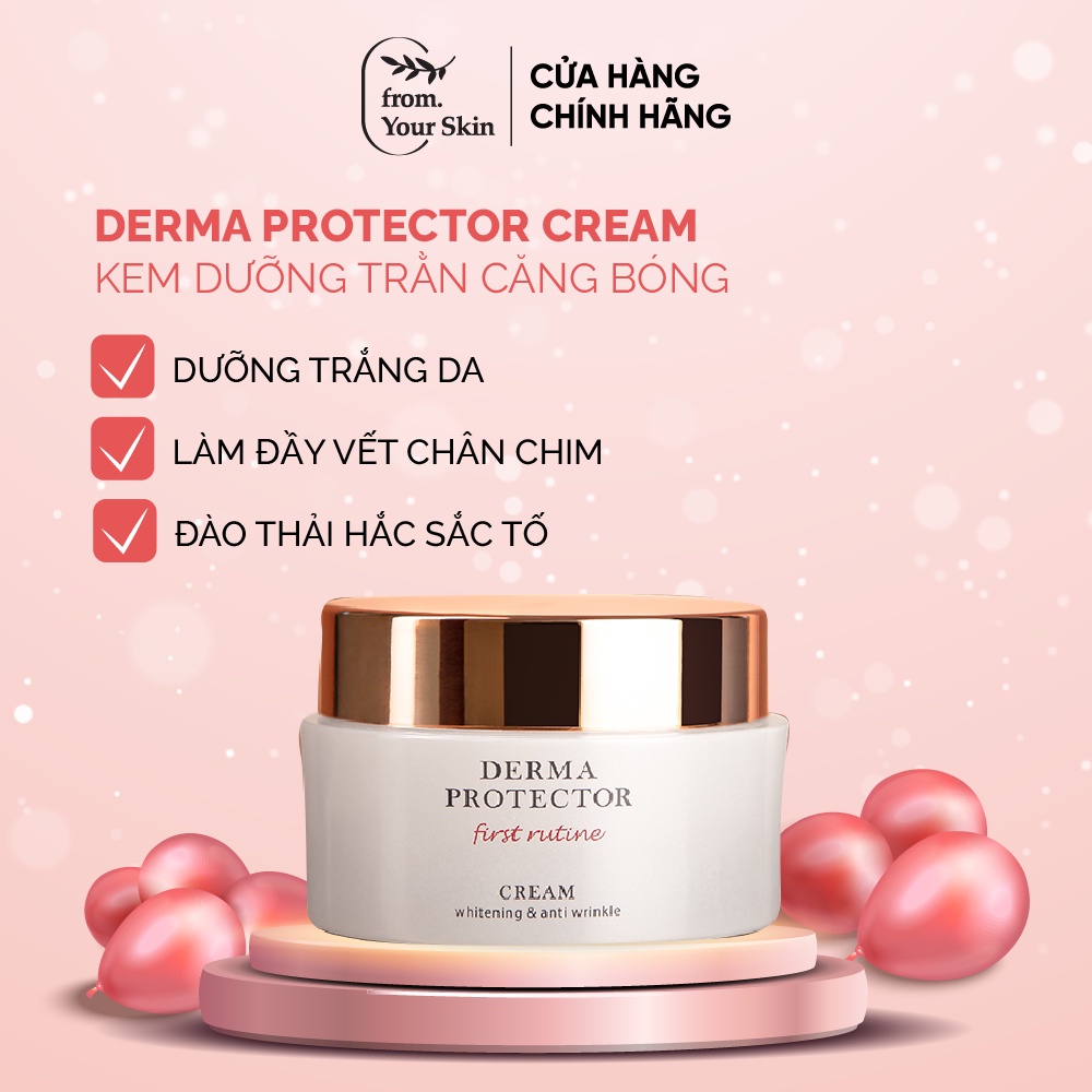 [MUA 1 TẶNG 1] Kem Dưỡng Làm Sáng Da Chống Lão Hóa From Your Skin Derma Protector First Routine Cream 50ml