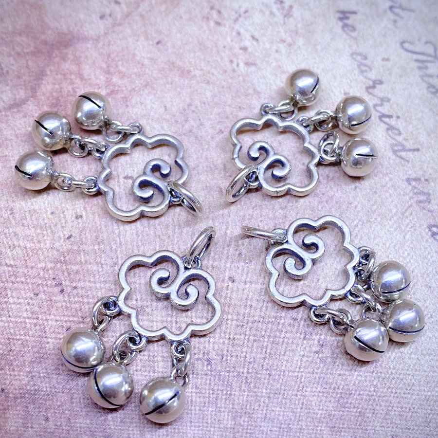 Charm bạc khánh mix chuông (CB277)