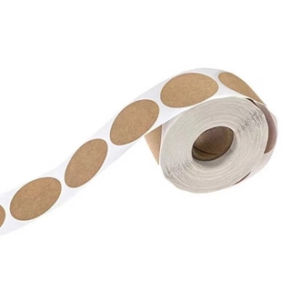 Cuộn 500 nhãn dán giấy kraft hình tròn
