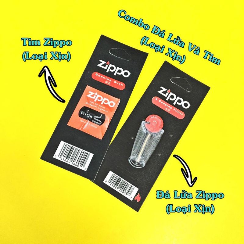COMBO TIM VÀ ĐÁ LỬA THAY ZIPPO - ĐÁ BẤC ZIPPO (LOẠI XỊN)