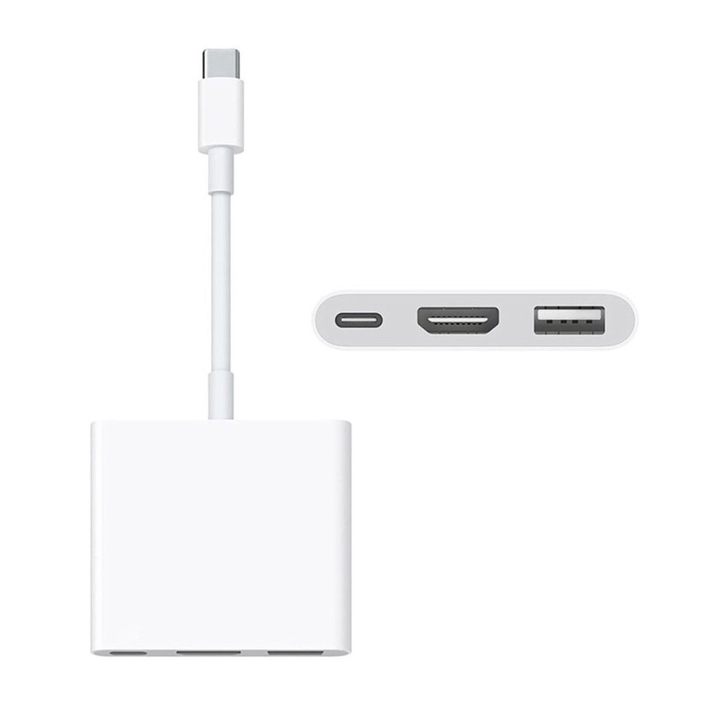 [New promo]USB-C Digital AV Multiport Adapter with USB Port  White Durable for Apple