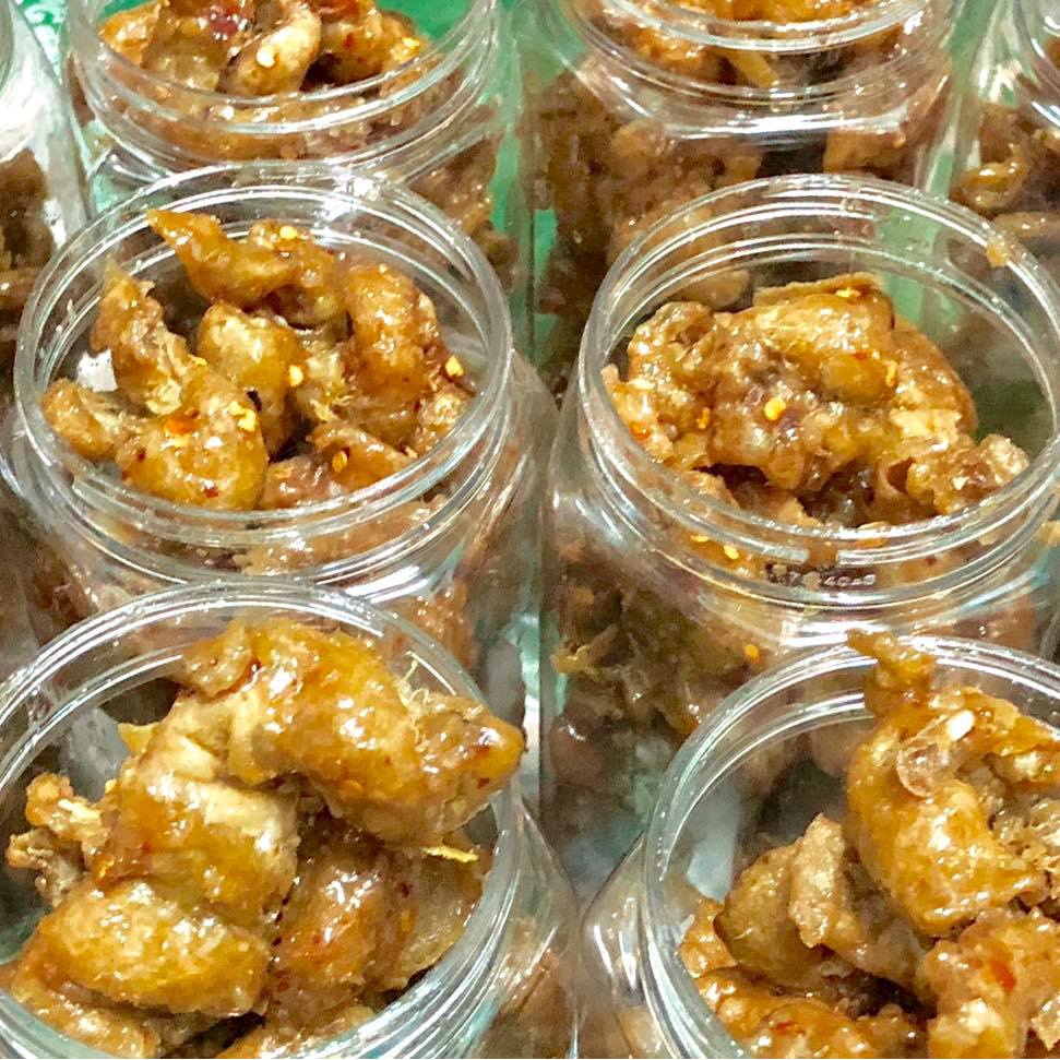 DA GÀ CHIÊN NƯỚC MẮM - DA GÀ CHIÊN GIÒN SỐT MẮM TỎI- HỘP 250GRAM - ĐỒ ĂN VẶT