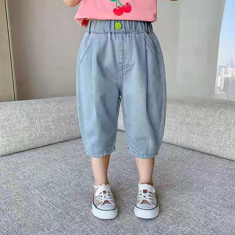 Quần jeans ống rộng thời trang năng động dành cho trẻ