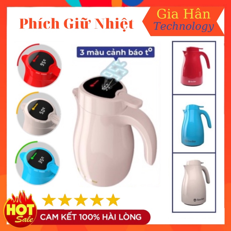 Phích Nước Rạng Đông RD 1542 N3.E Phích Nước Dung Tích 1,5L Giữ Nóng 12 Giờ Giữ Lạnh 24 giờ Có Hiển Thị Nhiệt Độ