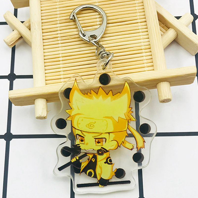 Móc khóa acrylic HD in hình Naruto Anime 2 mặt độc đáo