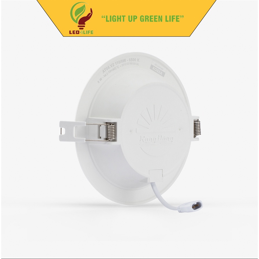 Đèn LED Downlight Rạng Đông Model AT06 Khoét trần 110mm các loại công suất MODEL: AT06.V2 110/9W