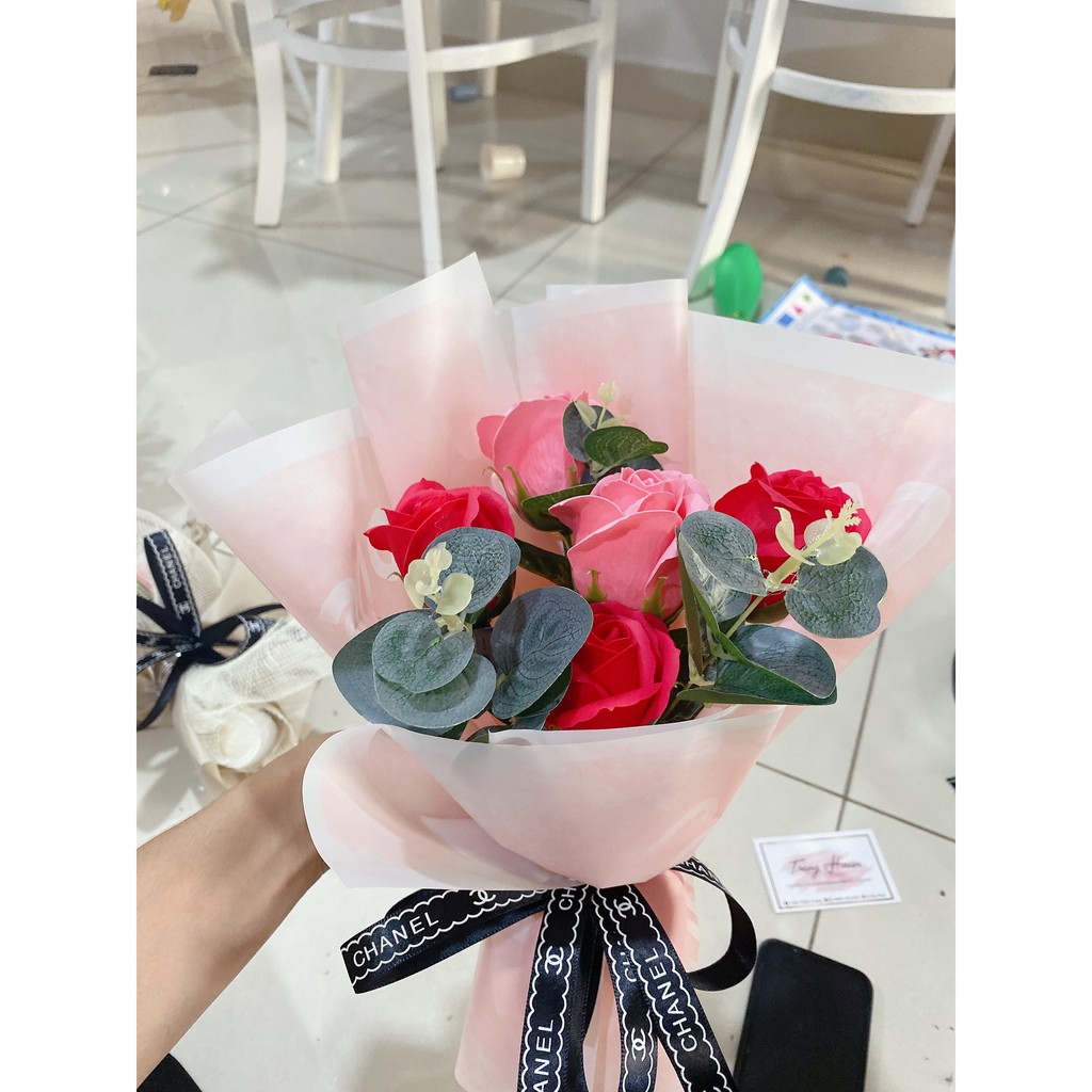 Hoa sáp - Hoa hồng sáp thơm bó ( bó 3,5,7 bông ) - Hàng loại 1 cao cấp thơm và bền hơn - Quà tặng sinh nhật phụ nữ
