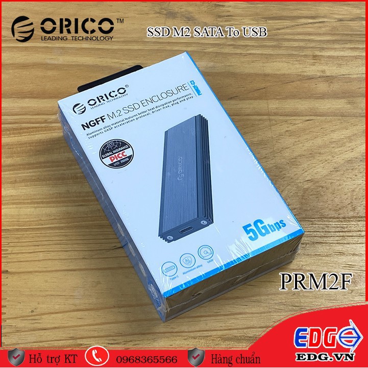 BOX chuyển SSD M2 SATA sang USB-C Orico mã hàng PRM2F-C3