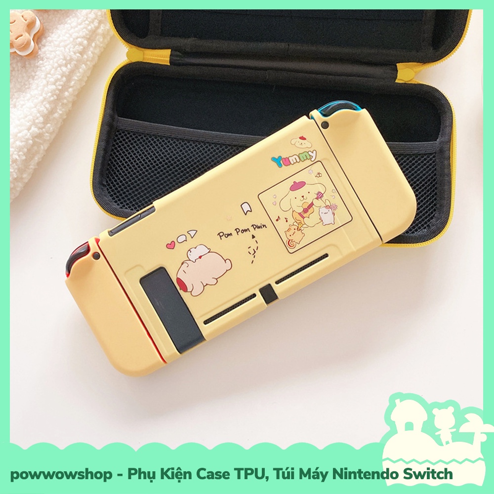 [Sẵn VN - Hỏa Tốc] Phụ Kiện Case Ốp TPU Dẻo, Túi Đựng Máy Cho Máy Game Cầm Tay Nintendo Switch Pompom Cat &amp; Purin