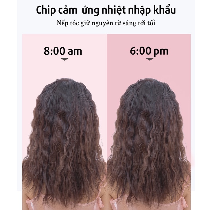 Máy tạo xoăn sóng VIVID&VOGUE®️ VAV038, máy dập xù tạo kiểu xoăn sóng 7mm, máy kẹp xoăn sóng nước