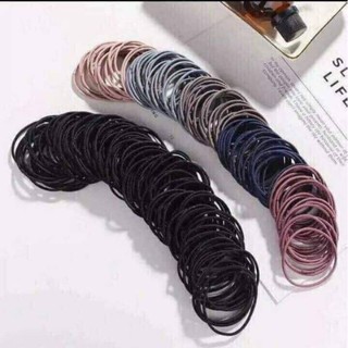 Set 100 chiếc chun buộc tóc túi zip