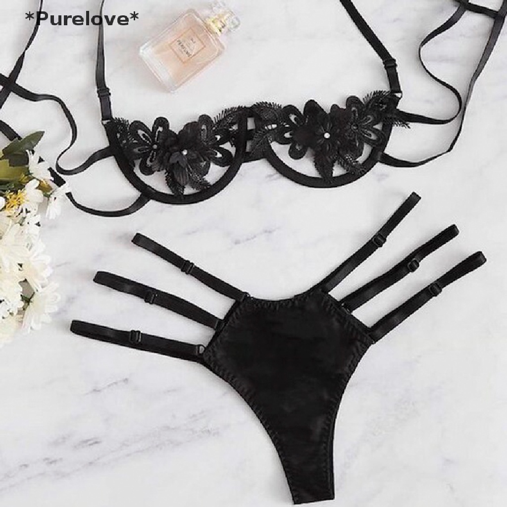 Bộ Đồ Lót Ren Hoa Gợi Cảm Dành Cho Nữ