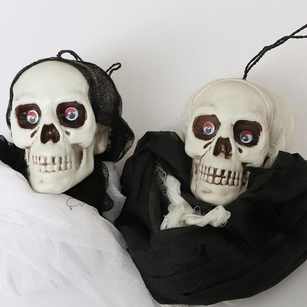 Rèm Cửa Trang Trí Halloween Hình Bộ Xương