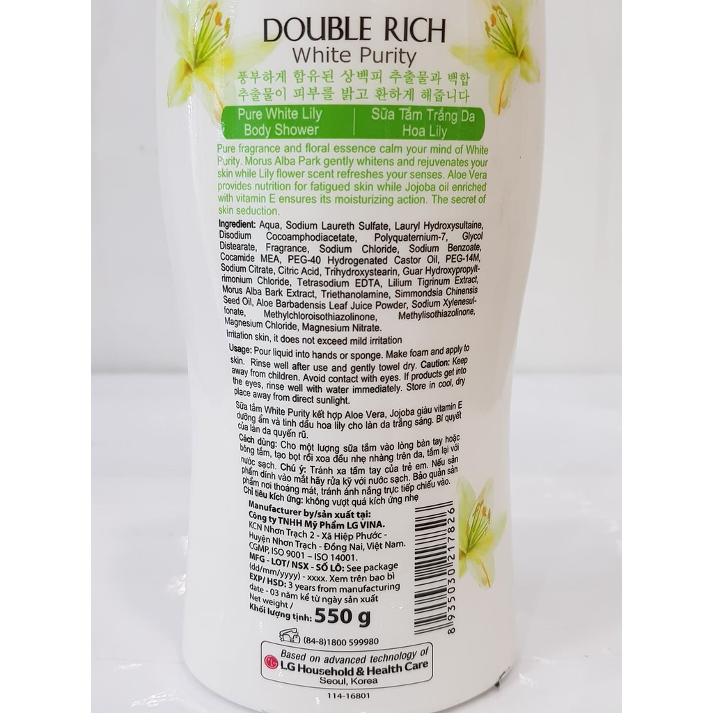 Sữa Tắm Hương Hoa Double Rich 550g