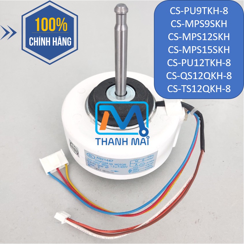 Motor quạt dàn trong máy lạnh Panasonic model PU9TKH, MPS9SKH, MPS9SKH, MPS15SKH, PU12TKH, QS12QKH
