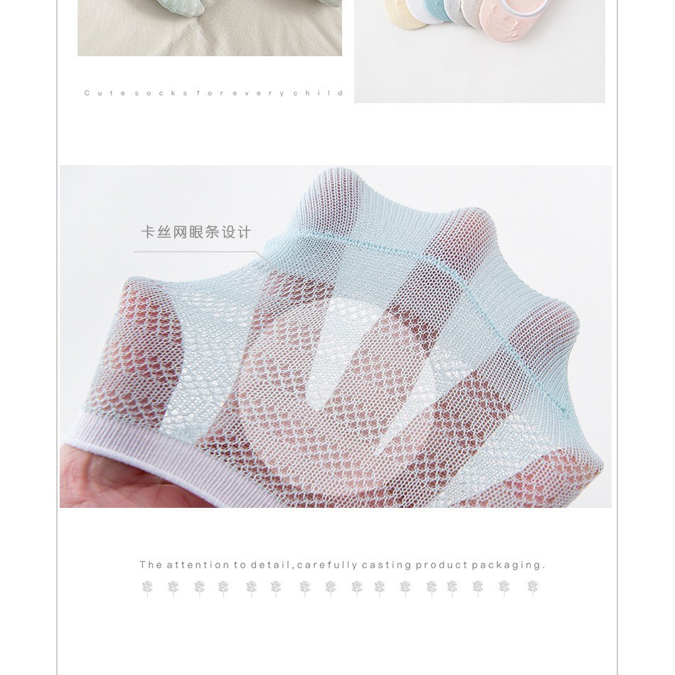 Hộp 6 đôi tất lười nữ ngắn cổ, gót silicon chống tuột Caramella