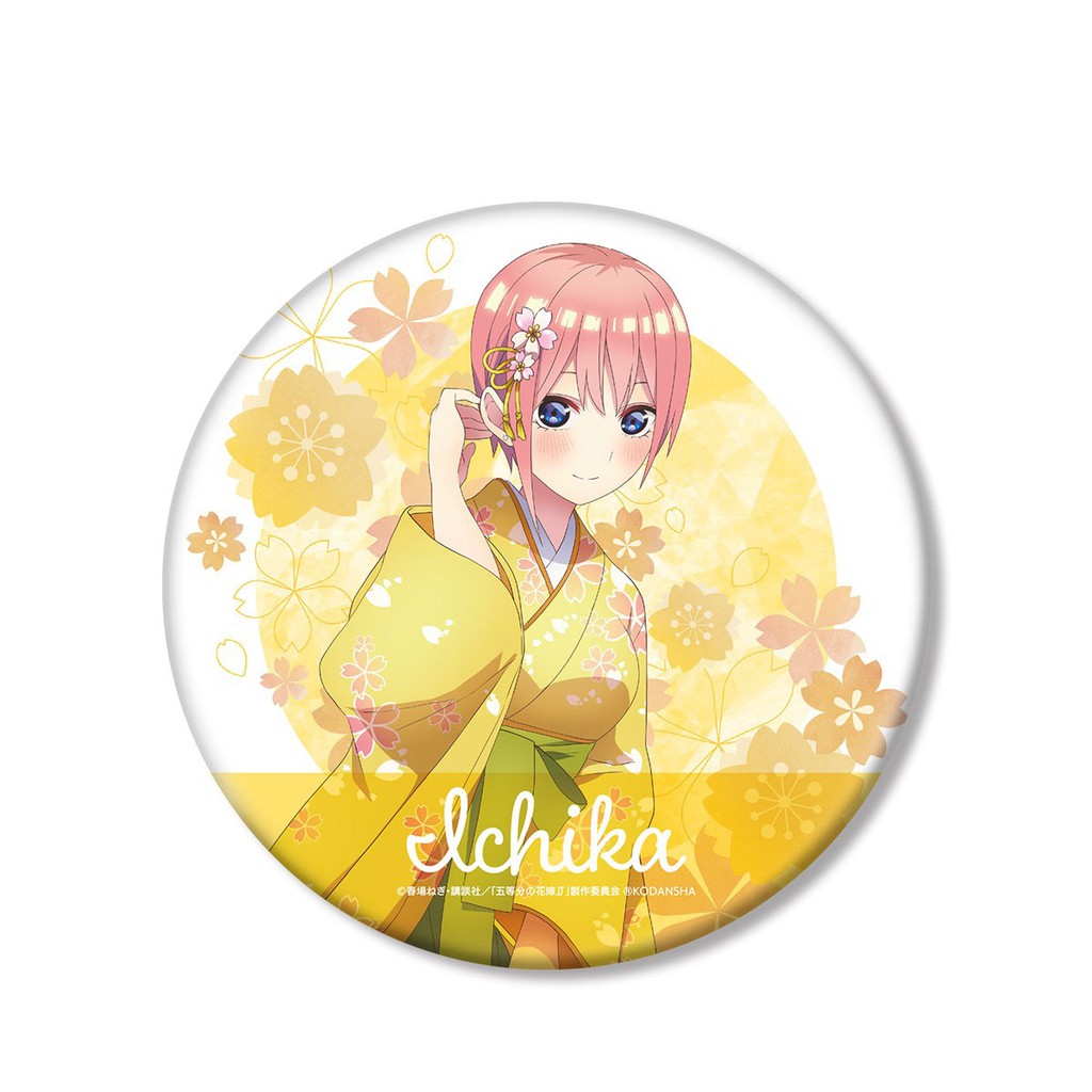 (YUKATA) Huy hiệu Gotoubun no Hanayome Nhà có 5 nàng dâu in hình anime chibi dễ thương tiện lợi