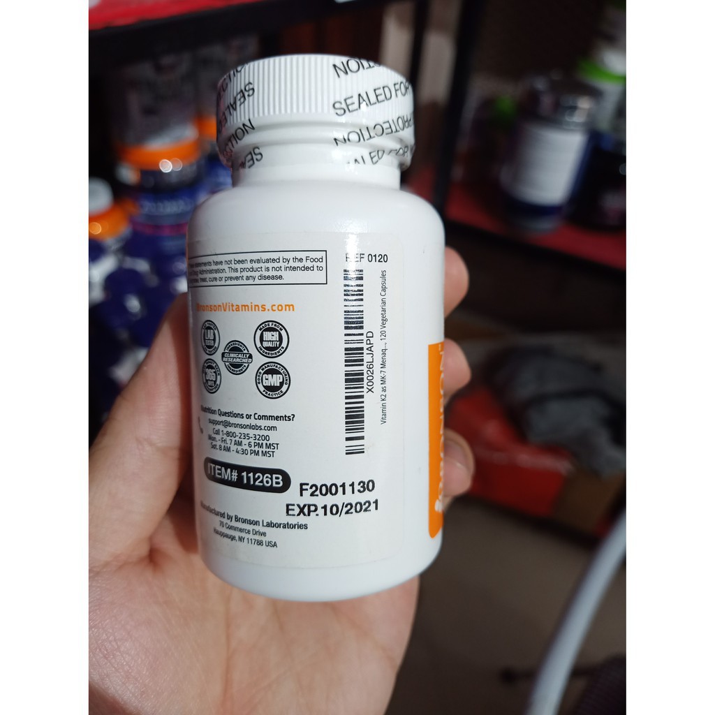 VITAMIN K2 MK7 | Bronson Vitamin K2 MK-7   - Tăng Miễn Dịch, Hỗ Trợ Xương Khớp - Chính Hãng