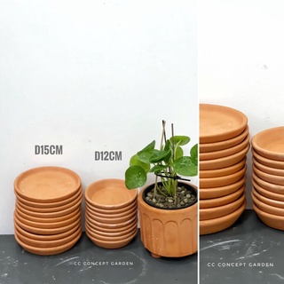 Dĩa lót đất nung d10-12cm-d15cm