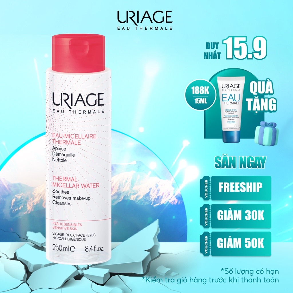 Tẩy trang dưỡng khoáng cho da nhạy cảm URIAGE EAU MICELLAIRE THERMALE PS 250ml
