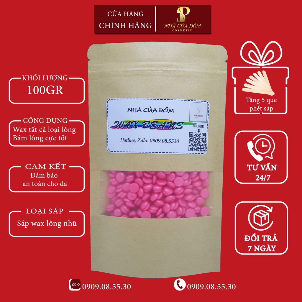 [100% NHẬP KHẨU] SÁP WAX LÔNG MÀU ÁNH NHŨ SIÊU BÁM LÔNG CAO CẤP 100GR + TẶNG QUE PHẾT SÁP