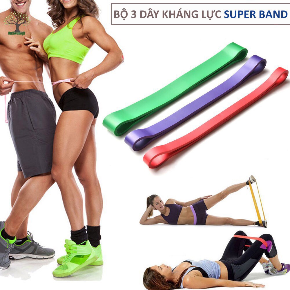 [FREESHIP] Bộ 5 dây tập miniband cao su kháng lực tập chân mông- phụ kiện tập gym