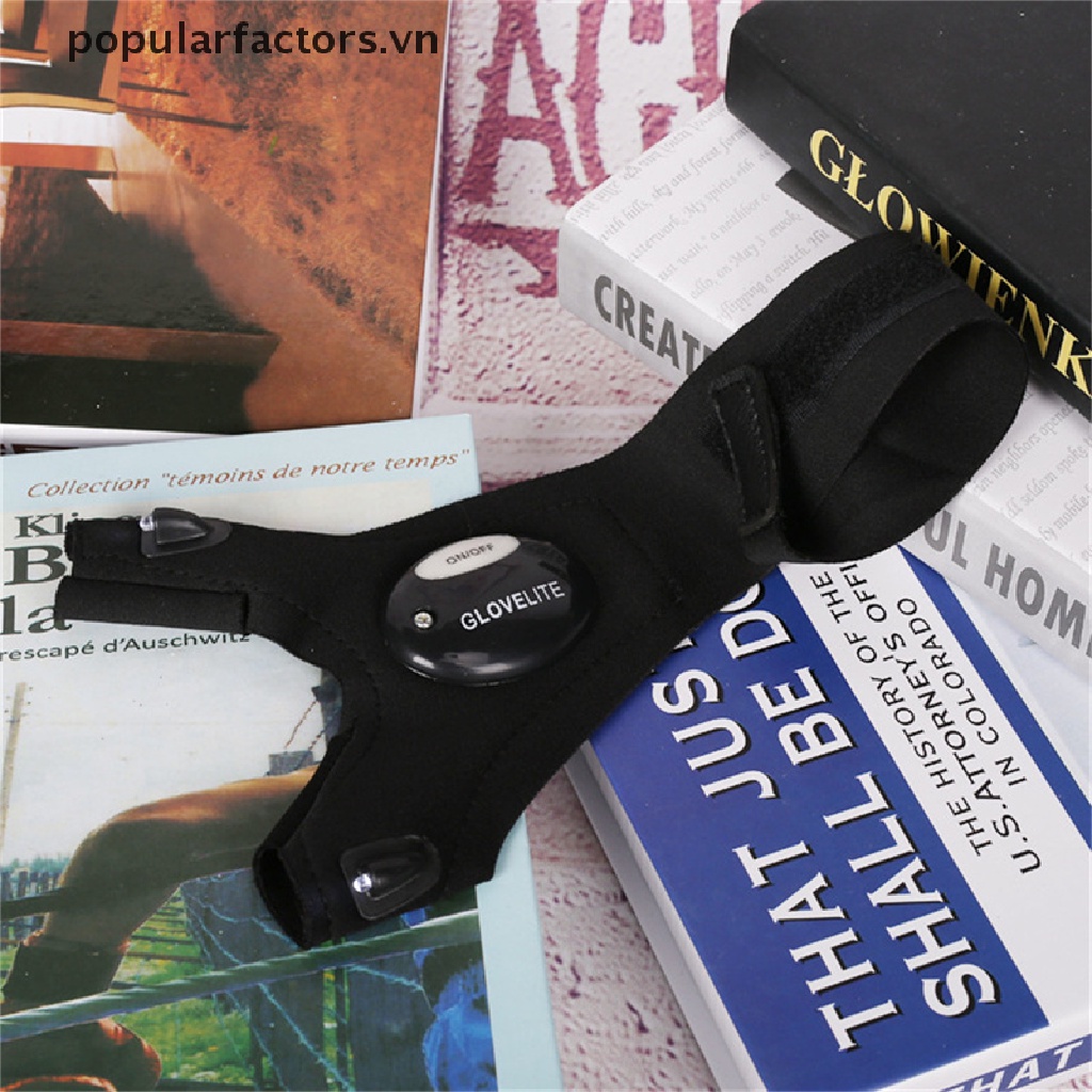 Găng tay không ngón có đèn LED đa năng tiện dụng