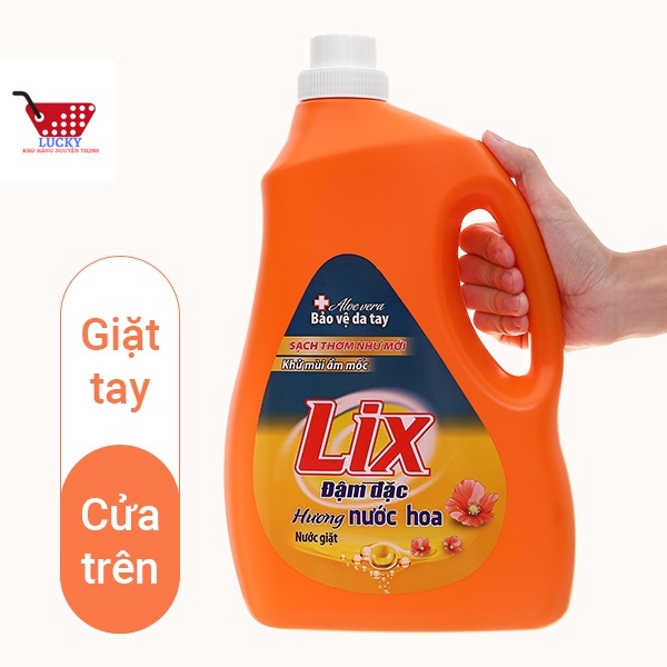 Nước Giặt LIX 3,6kg dùng cả giặt tay và giặt máy