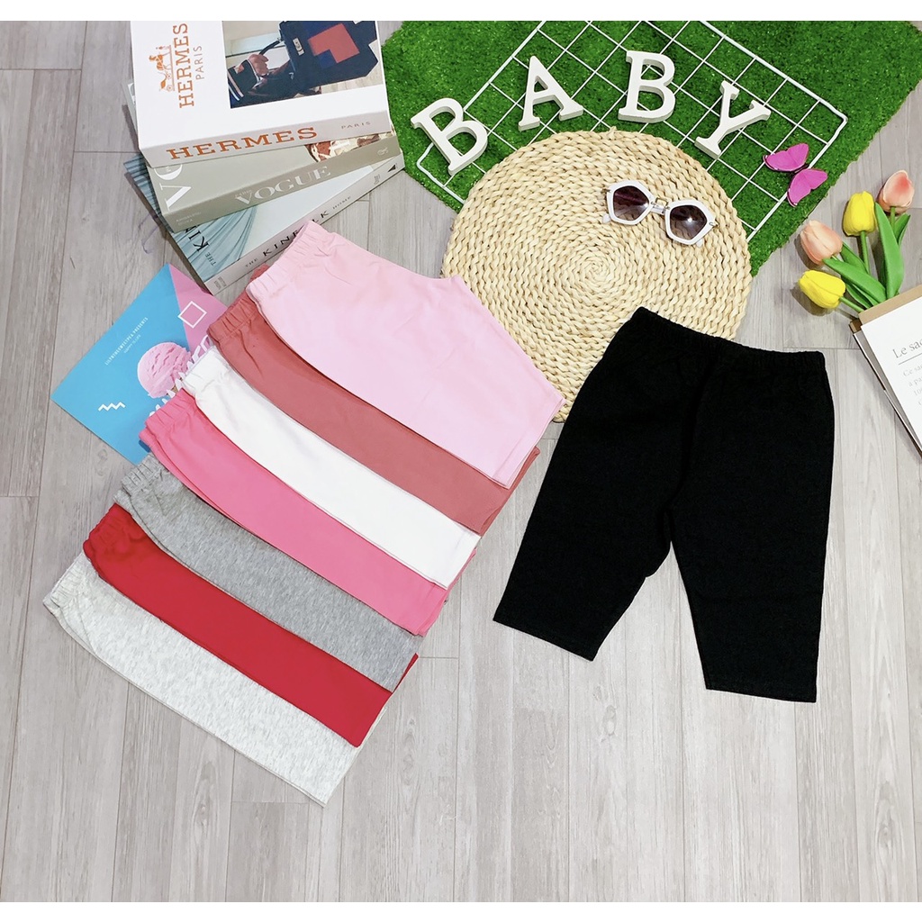 Quần Legging Bé Gái Thun Cotton dày dặn co giãn