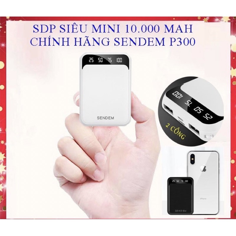 {mẫu HOT} Cục sạc dự phòng siêu mini gọn nhẹ bền dung lượng 10000 mAh