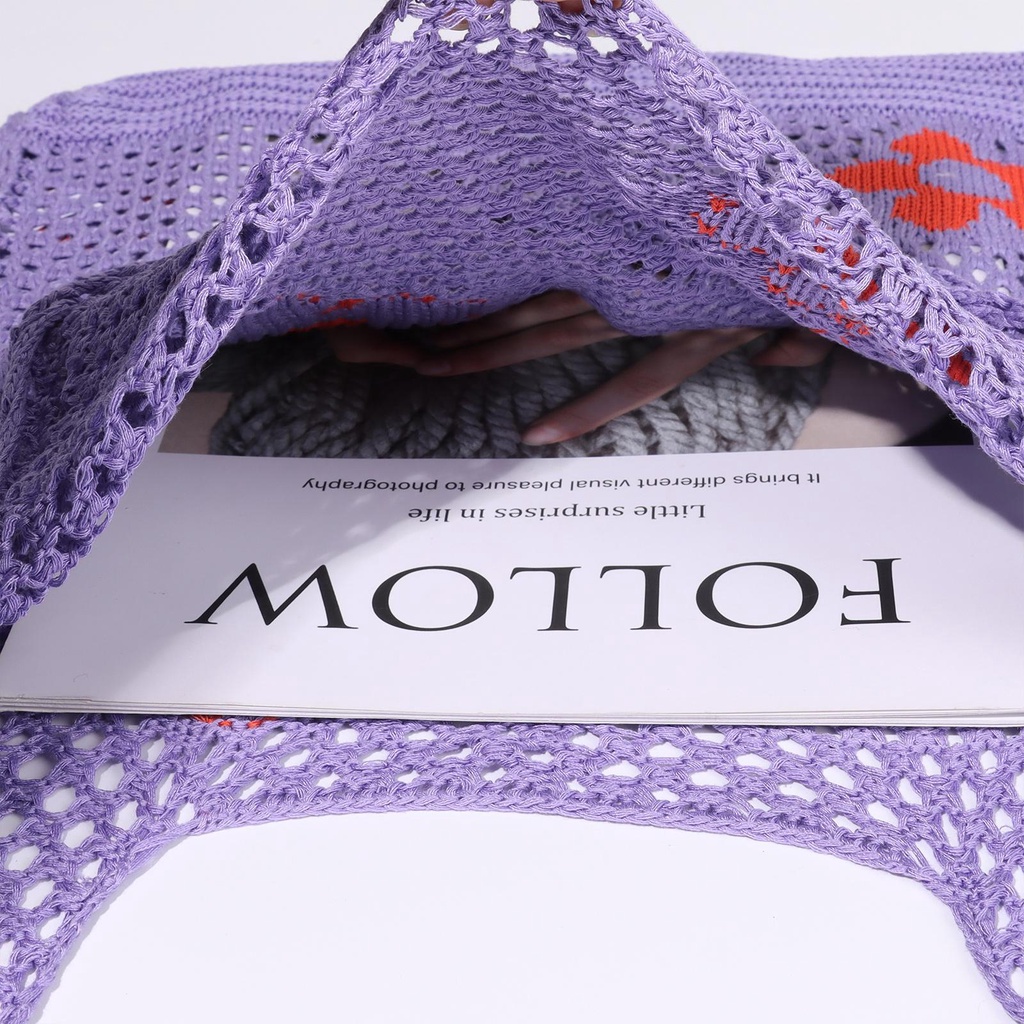 Túi Xách Đan Len Sức Chứa Lớn MIHAN1 Thời Trang Cho Nữ