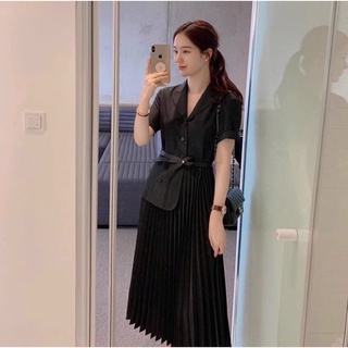 SET VÁY XẾP LI KÈM ĐAI Hot [ order ]