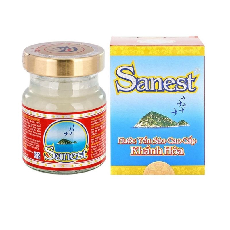 Nước yến sào cao cấp Sanest Khánh Hòa có đường bổ phổi bổ thần kinh hồi phục sức khỏe 6 hũ ×70ml | BigBuy360 - bigbuy360.vn