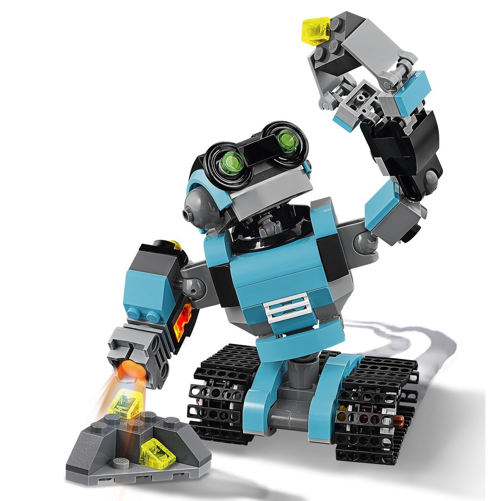 Bộ Lego 31062 Chính hãng - Lắp ráp được 3 mô hình Robot (3 in 1) khác nhau: Người máy Explorer, chó robot và chim robot