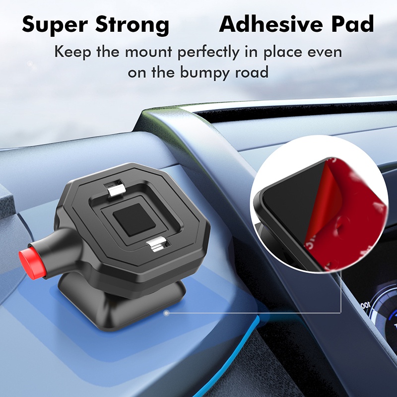 1 Giá Đỡ Điện Thoại/ GPS Bằng ABS Có Thể Điều Chỉnh Xoay 360 Độ Gắn Xe Hơi