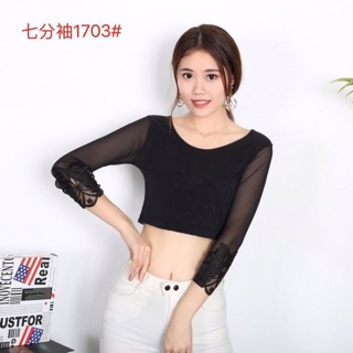Áo Ren Tay Lửng (trắng, đen)