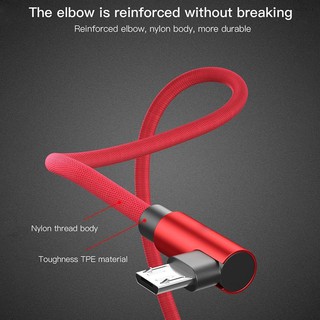 PDD 1M Fast Charging USB Cable Angle 90 Degrees For Andorid / iPhone / OPPO
