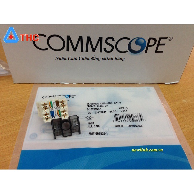 Nhân mạng Commscope RJ45 Cat6/ ModulJack Cat6  Chính hãng