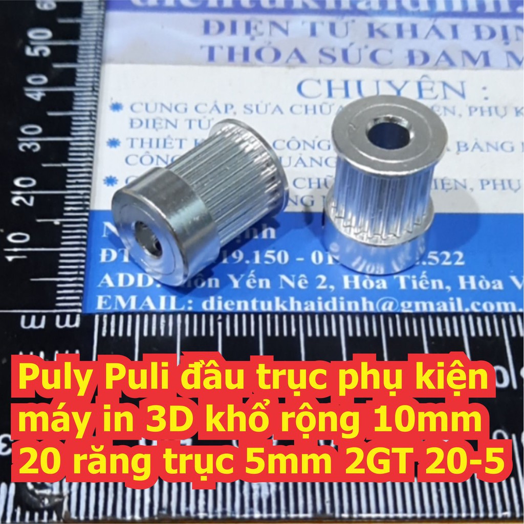 Puly Puli đầu trục phụ kiện máy in 3D khổ rộng 10mm 2GT 20 răng trục 5mm 2GT 20-5 kde7294