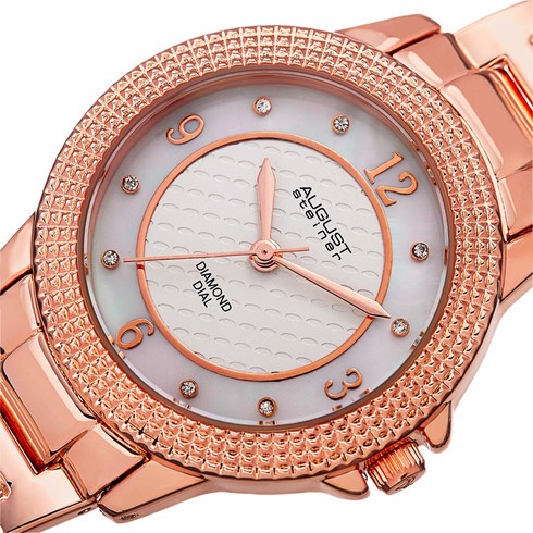 đồng hồ August Steiner Quartz Diamond White Dial Ladies Watch