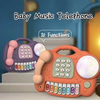 Baby Musical Phone Toys Infant Early Learning Music Cartoon Telephone Toy