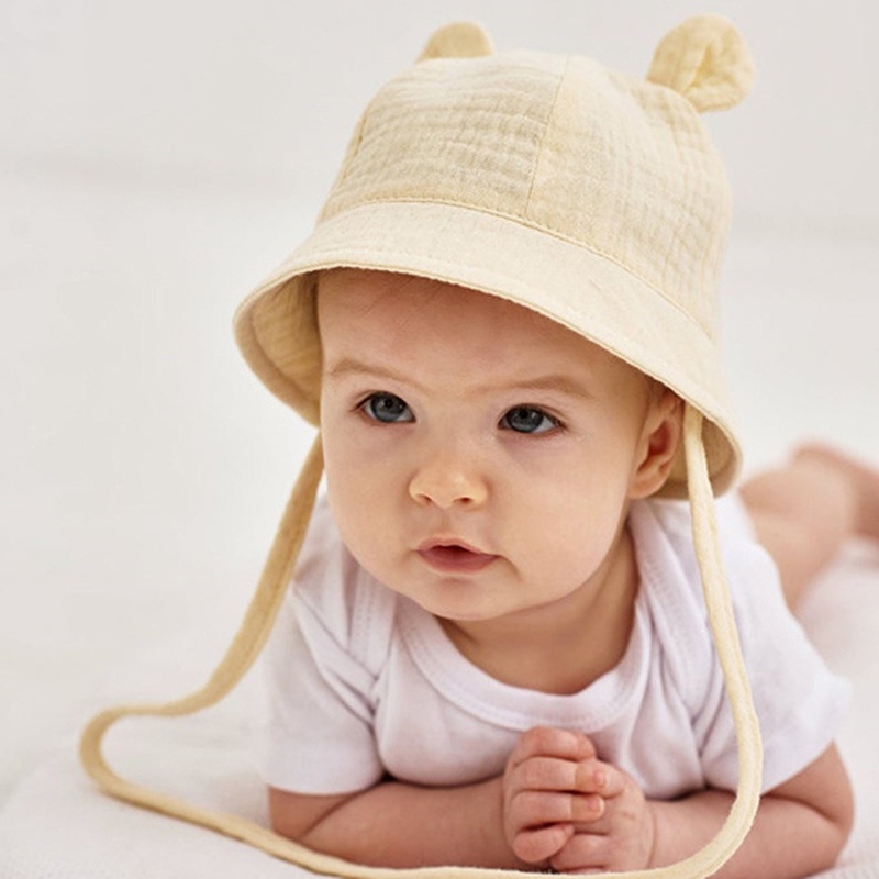 Nón Tai Bèo Chất Liệu Cotton Mềm Mại Thời Trang Xuân Hè Cho Bé Trai Và Gái Sơ Sinh