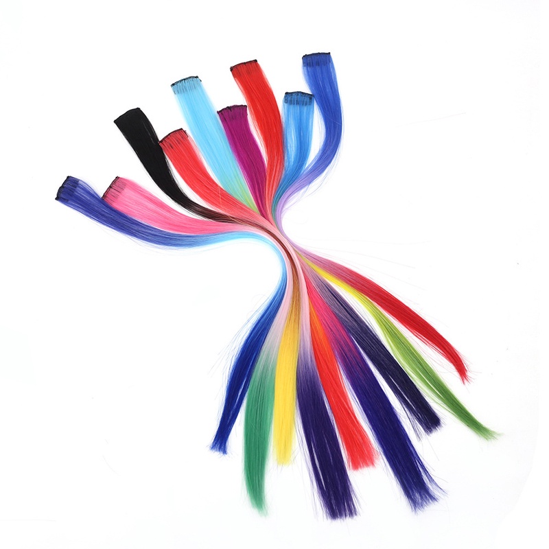 Tóc Giả Một Mảnh Màu Gradient Không Để Lại Dấu Vết Thời Trang Cho Nữ