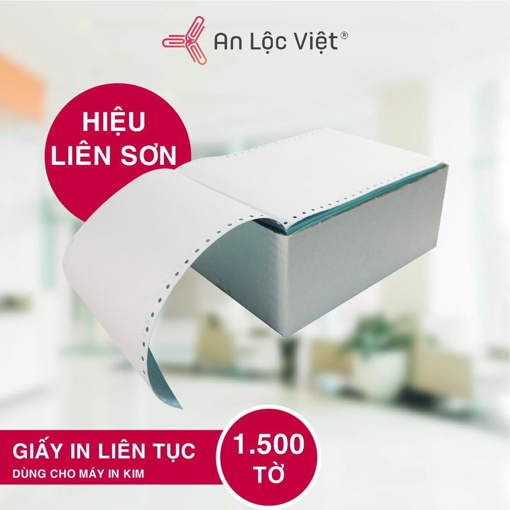 Giấy in liên tục 1, 2, 3, 4, 5 liên kích cỡ 210x279mm Liên Sơn cho máy vi tính