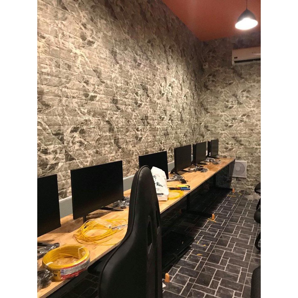 Xốp dán tường vân đá bền,đẹp loại 1 dày 5mm , khổ 70*77 cm giá bằng sỉ- dán tường mang hơi hướng hoài cổ | BigBuy360 - bigbuy360.vn