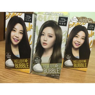 Sale toan bo Thuốc Nhuộm Tóc Dạng Bọt Hello Bubble foam hair color - MISE EN SCENE